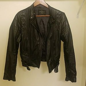 All Saints leather moto jacket